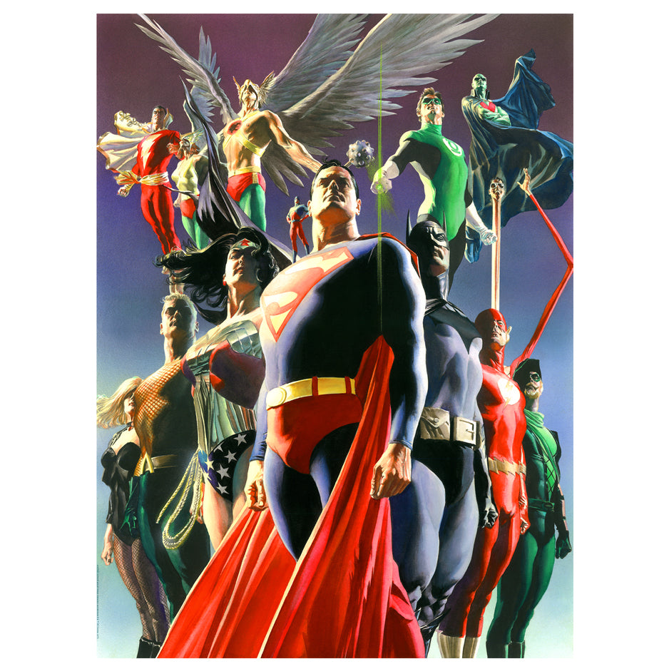 'JLA: Secret Origins' Limited Edition Fine Art Giclée Print on Canvas by Artist Alex Ross