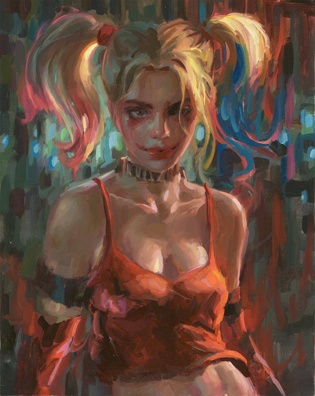 'Harley Quinn' Limited Edition Fine Art Print on Paper by Artist Kai Lun Qu