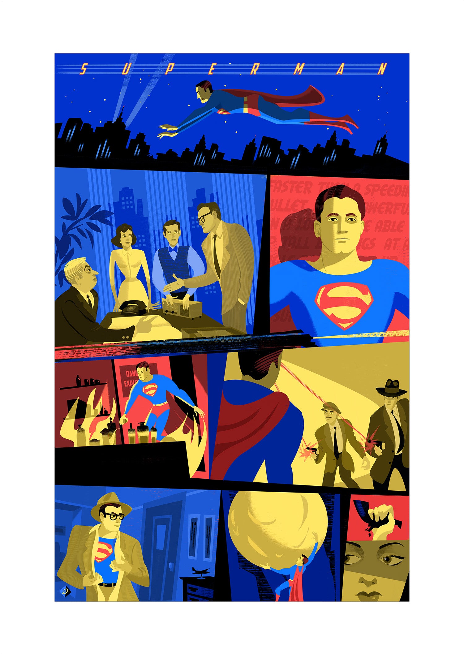 'Superman' Limited Edition Fine Art Print by Artist Alan Bodner