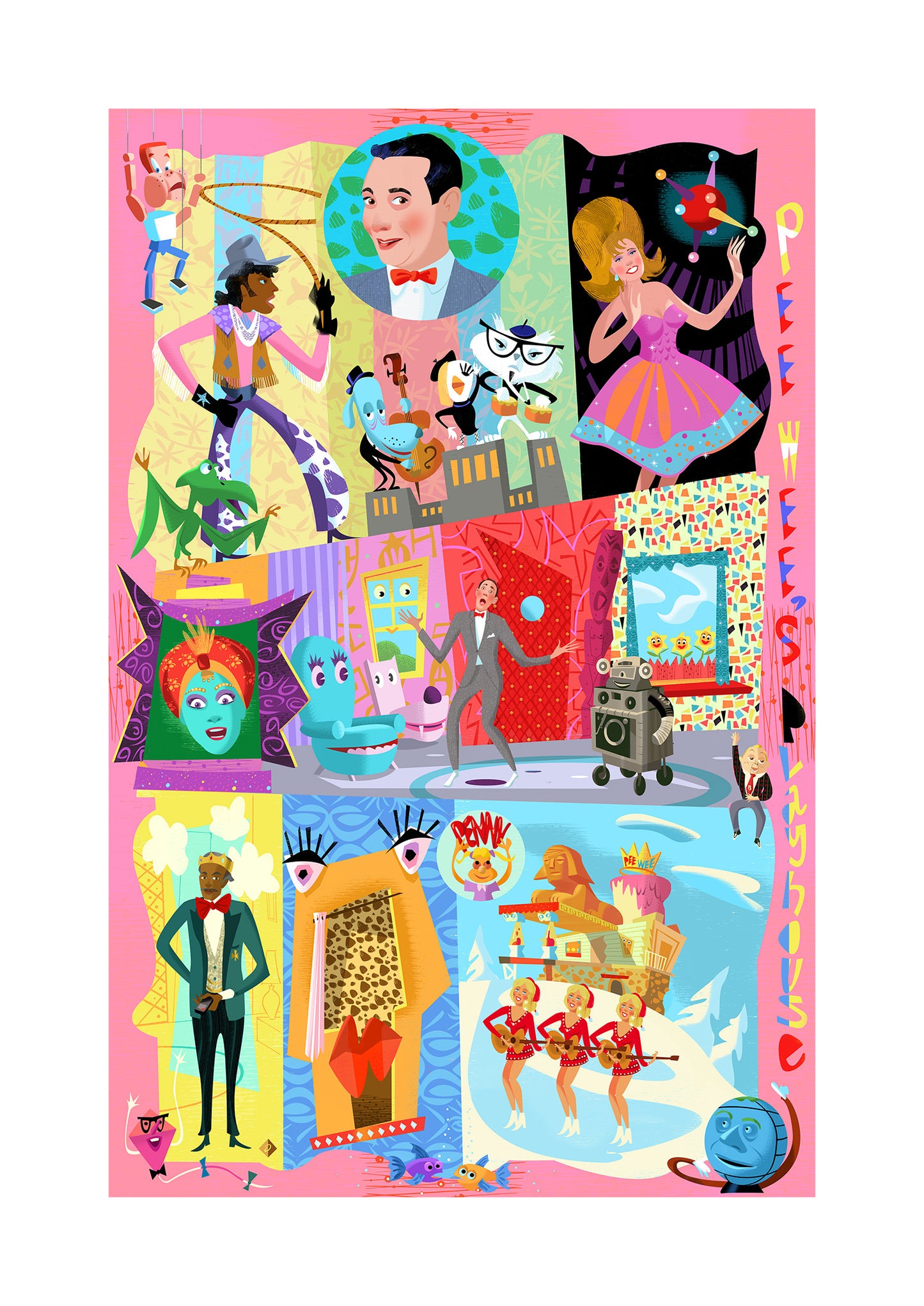 'Pee-Wee's Playhouse' Limited Edition Fine Art Print by Artist Alan Bodner