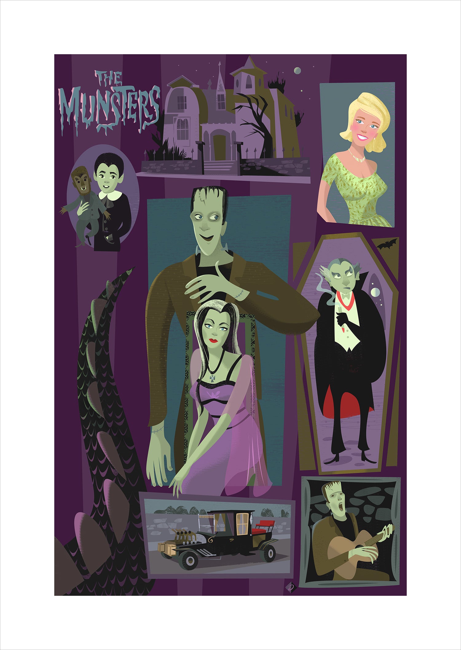 'The Munsters' Limited Edition Fine Art Print by Artist Alan Bodner