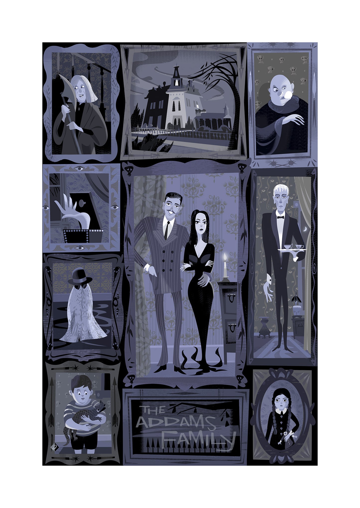 'The Addams Family' Limited Edition Fine Art Print by Artist Alan Bodner