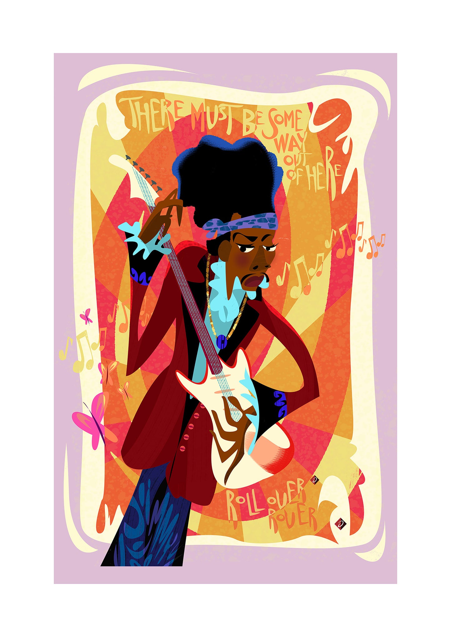 'Hendrix' Limited Edition Fine Art Print by Artist Alan Bodner