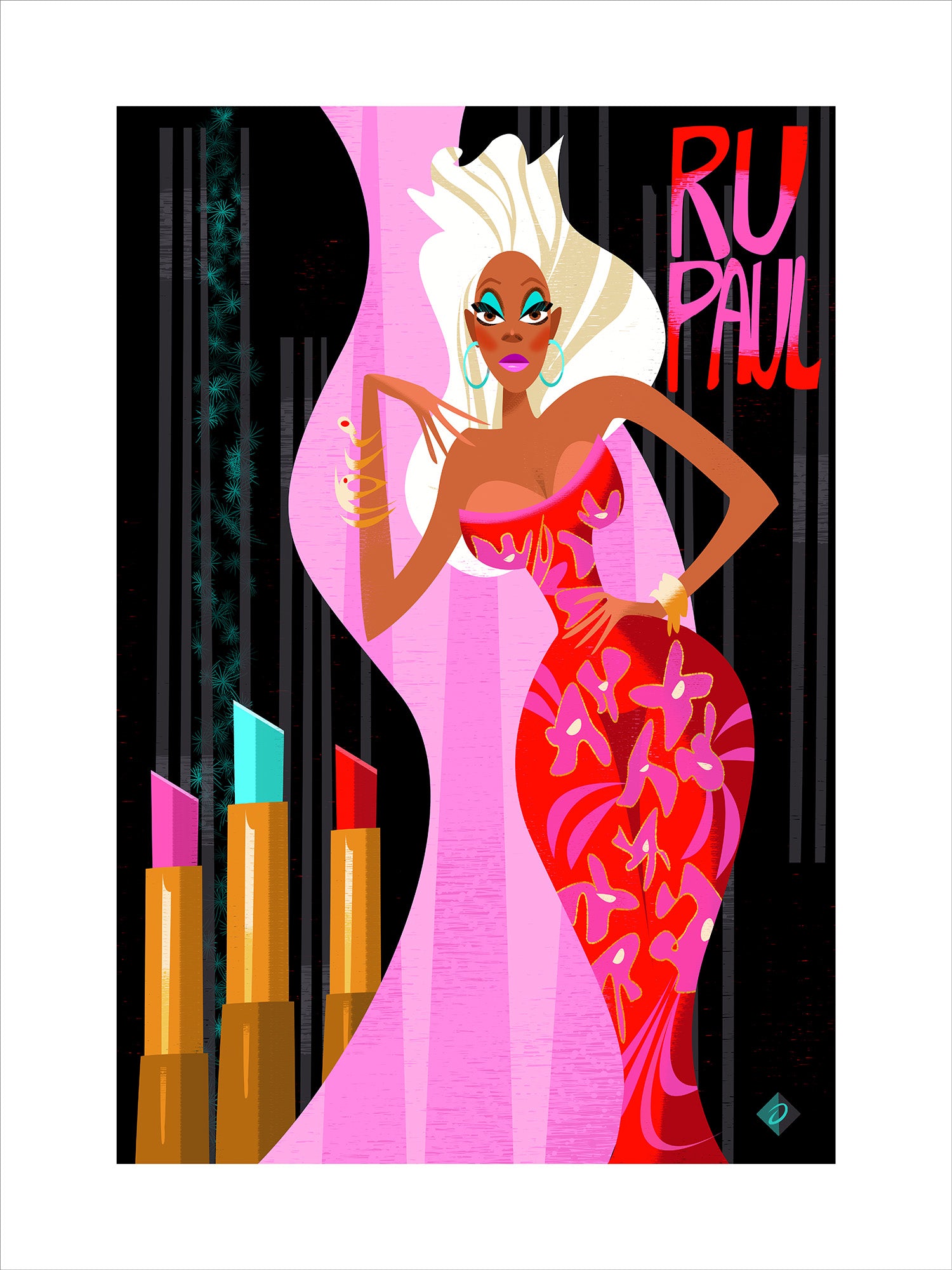 'RuPaul' Limited Edition Fine Art Print by Artist Alan Bodner