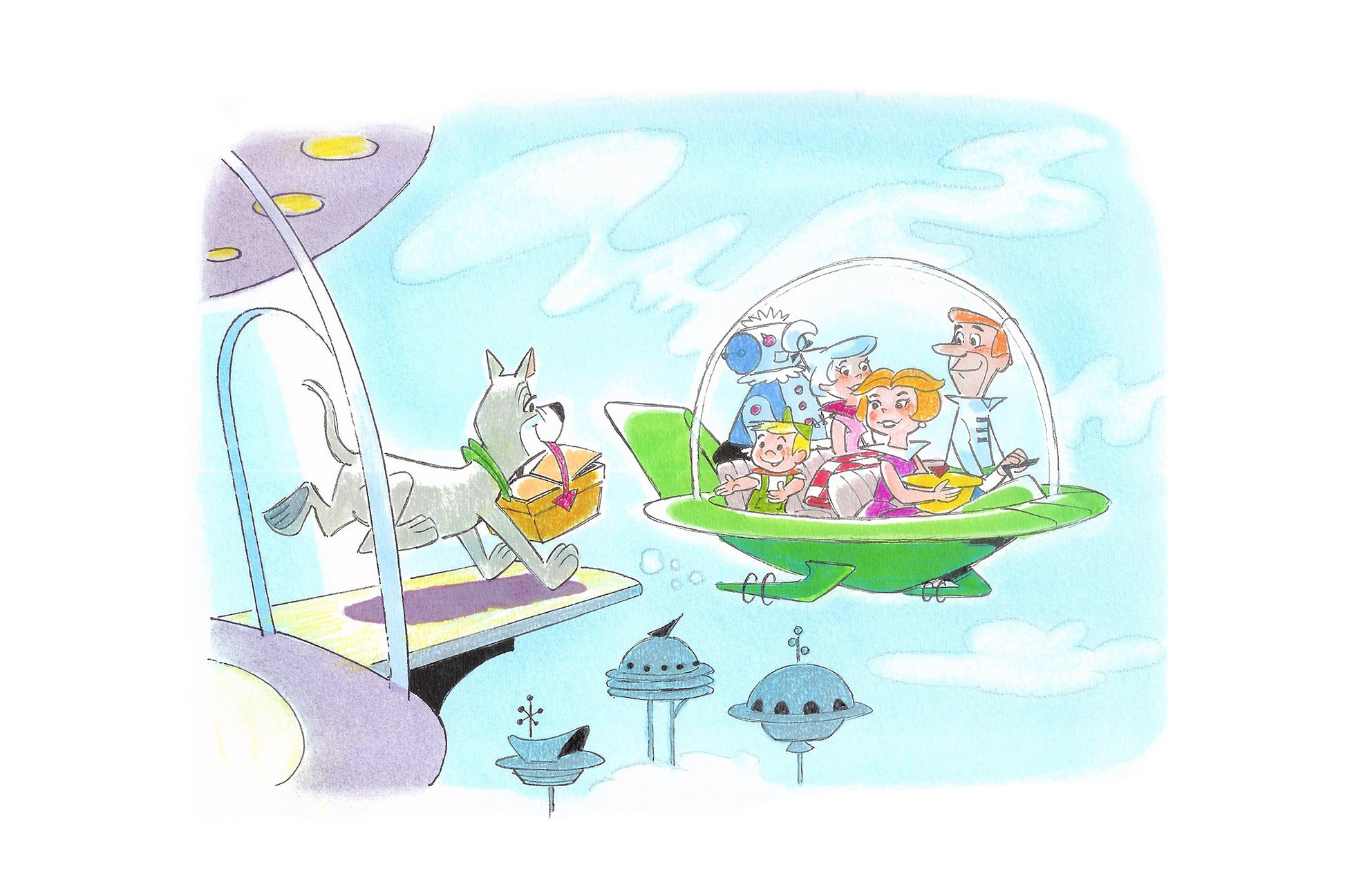 'The Jetsons' Limited Edition Fine Art Print by Artist Bob Singer